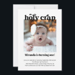 Funny Holly Crap Girl oder Boy First Birthday Part Einladung<br><div class="desc">Heiliger Mist! Eine lustige Geburtstagsfeier für Ihre geliebte kleine Einladung. Verwenden Sie für eine Geburtstagsparty oder ein anderes Alter.</div>
