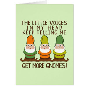 Funny holt mehr Gnomes Pantomkarten