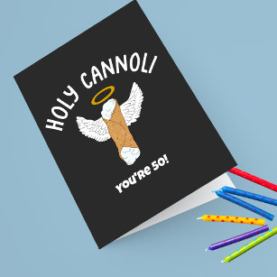 Funny Holy Cannoli Italienisch Themed Custom Jahr Karte