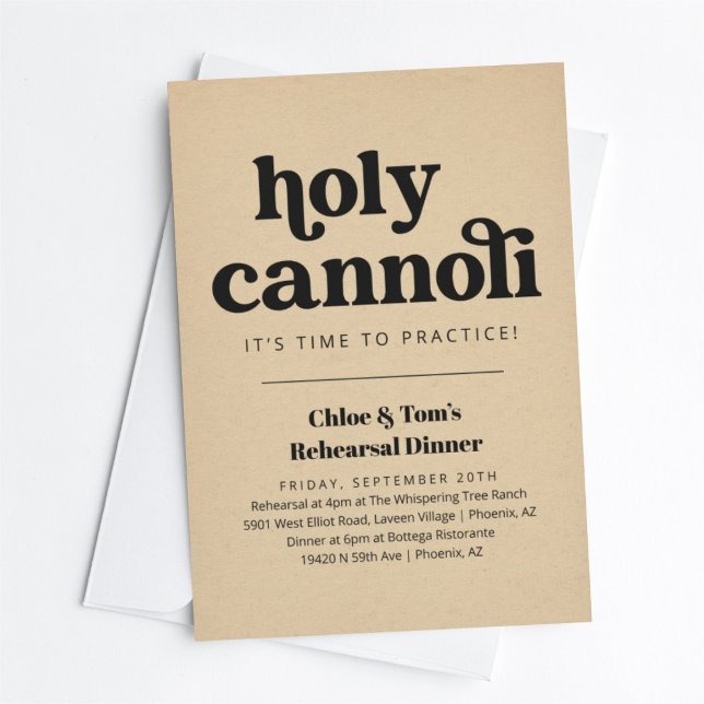 Funny Holy Cannoli Probe Dinner Einladung (Von Creator hochgeladen)