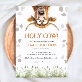 Funny Holy Cow Baby Shower Einladung