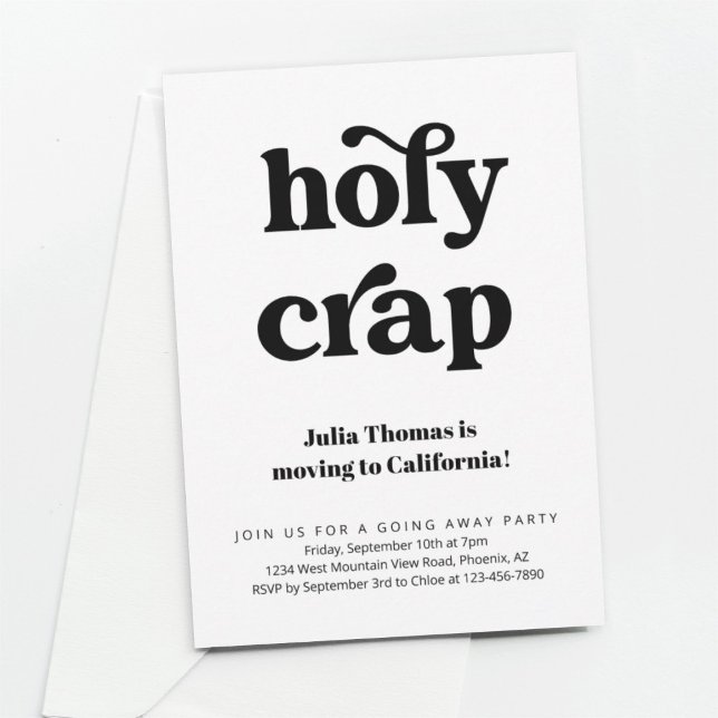 Funny Holy Crap geht weg Party Einladung (Von Creator hochgeladen)