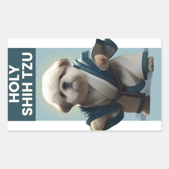 Funny Holy Shi Tzu Dog Sticker (Vorderseite)