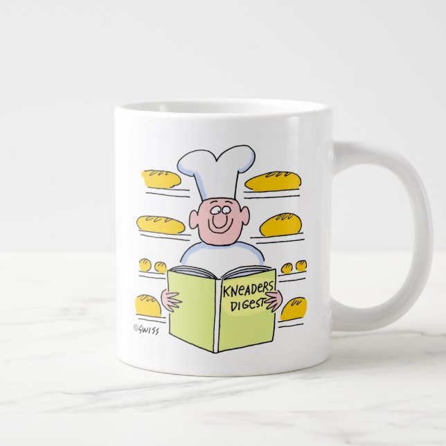 Funny Homebaked hausgemachte Brot Baker Cartoon Jumbo-Tasse (Rechts)