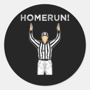 Funny Homerun Baseball Football Mash Up 1 Runder Aufkleber