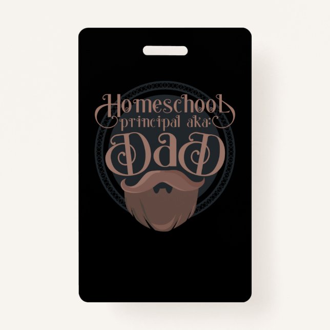 Funny Homeschool Vater Geschenk Hauptschule Zuhaus Ausweis (Vorderseite)