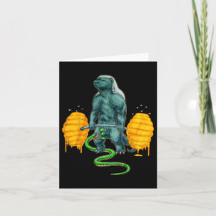 Funny Honey Badger Deadlift Weightlift Bodyb Karte