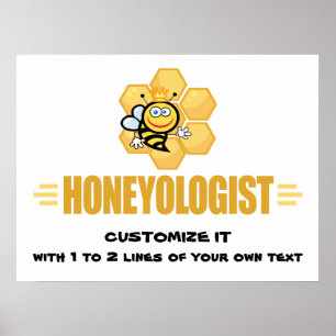 Funny Honey Bee Poster