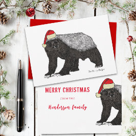 Funny honig bading Santa badass Ironie Feiertagskarte