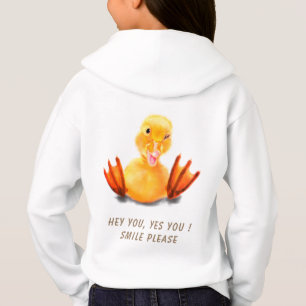 Funny Hoodie mit Playful Duck - Lächeln - Dein Tex