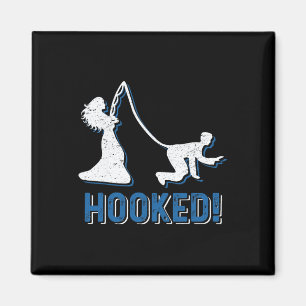 Funny Hooked Bride Groom Neue Ehe Fischen Liebe Magnet