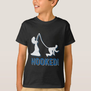 Funny Hooked Bride Groom Neue Ehe Fischen Liebe T-Shirt