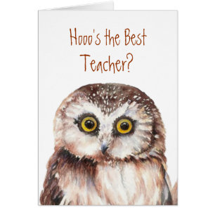 Funny "Hooo's the best Teacher" Wise Owl Spaß