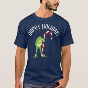 Funny HOPPY FERIEN Weihnachten Candy Cane Frog Cot T-Shirt