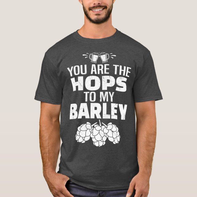 Funny Hops Barley Beer IPA Craft Brauerei T-Shirt (Vorderseite)
