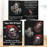 Funny Horror Evil Circus Clowns Dunkel 30. Geburts