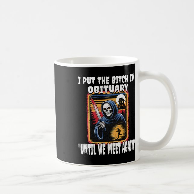 Funny Horror Grim Sensenmann Kostüm Erwachsene Män Kaffeetasse (Rechts)