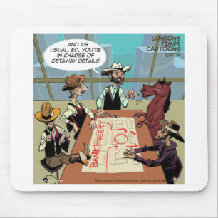 Funny Horse Bank Robber Mousepad