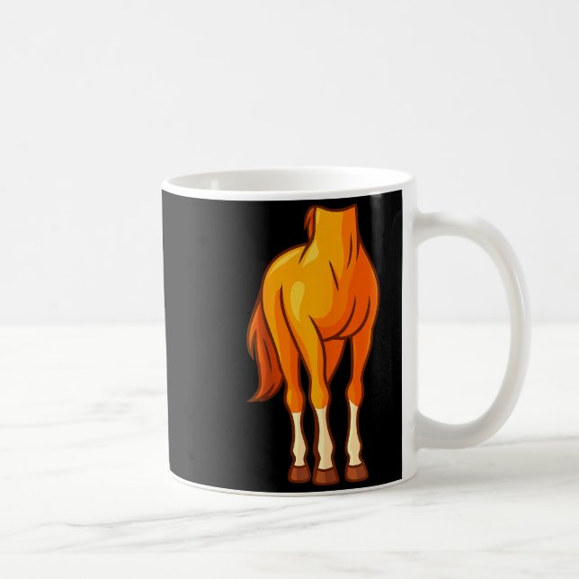Funny Horse Body Costume Optical Illusion Gift Men Kaffeetasse (Rechts)