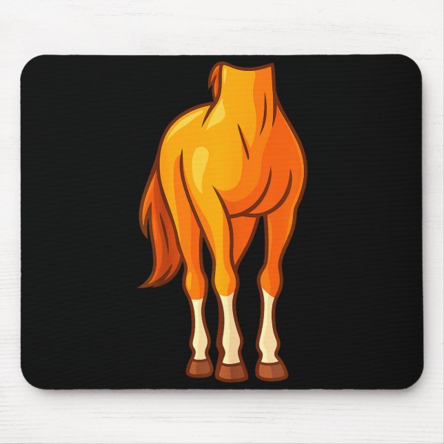 Funny Horse Body Costume Optical Illusion Gift Men Mousepad (Vorne)
