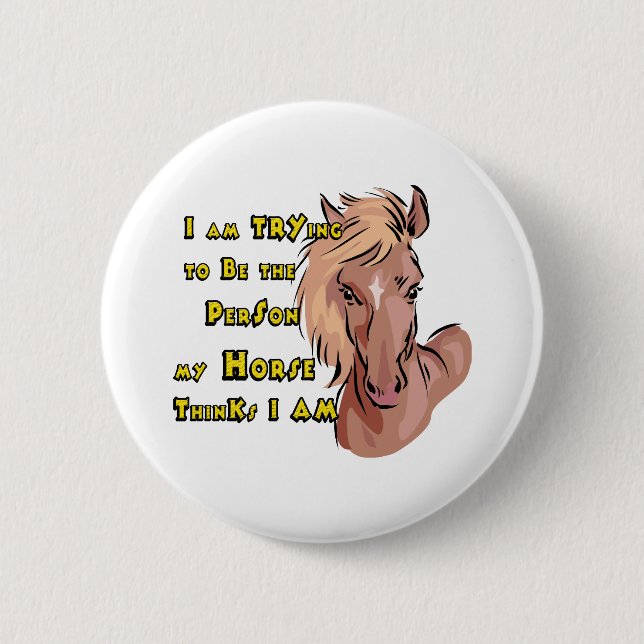 Funny Horse Button (Vorderseite)