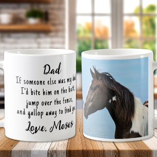 Funny Horse Lover Custom Foto Reiten Kaffeetasse