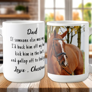 Funny Horse Lover Custom Niedliches Foto Reiten Kaffeetasse
