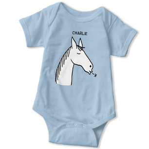 Funny Horse Personalisiert Baby Strampler