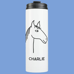 Funny Horse Personalisiert Thermosbecher