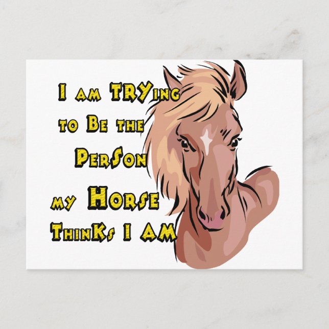 Funny Horse Postkarte (Vorderseite)