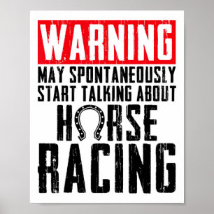Funny Horse Racing Geschenk für Männer Frauen Race Poster