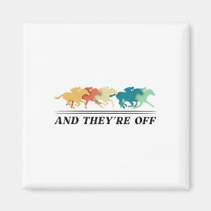 Funny Horse Racing Jockey Racer Der6 Magnet