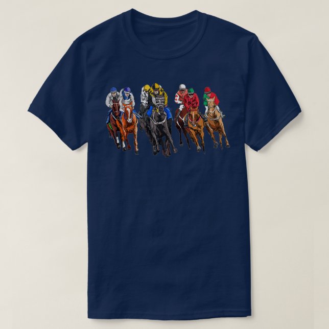 Funny Horse Racing Jockey Racer Derby Rider Race T T-Shirt (Design vorne)