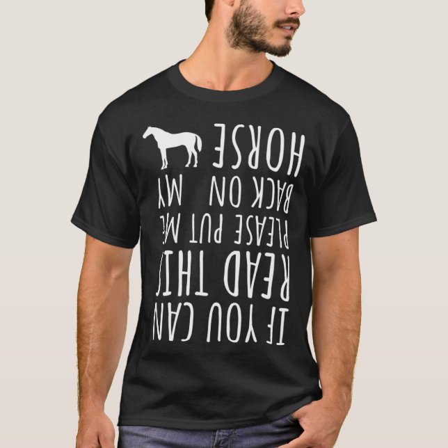 Funny Horse Riding Saying Girl Rider Please Back O T-Shirt (Vorderseite)