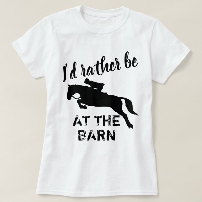 Funny Horse Shirt möchte ich lieber im Barn Reitti (Design vorne)