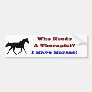 Funny Horse Therapist Autoaufkleber
