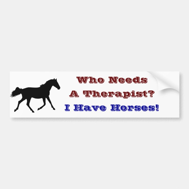 Funny Horse Therapist Autoaufkleber (Vorne)