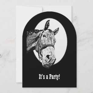 Funny Horse Western Thema Geburtstag Custom Einlad Einladung