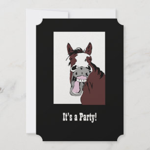 Funny Horse Western Thema Geburtstag Custom Einlad Einladung