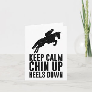 Funny Horseback Riding Gift Girls Cool Chin Up Hee Karte