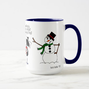 Funny Horst & Snowman Cartoon Tasse