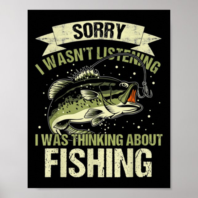 Funny hörte nicht zu, war über das Fischen nachzud Poster (Vorne)