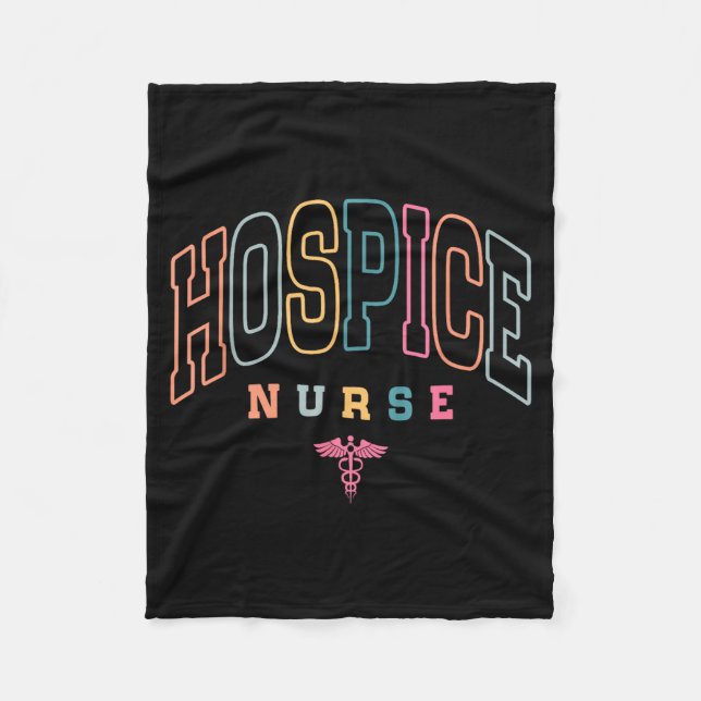 Funny Hospice Nurse Doctor Graduation Medical Nurs Fleecedecke (Vorderseite)