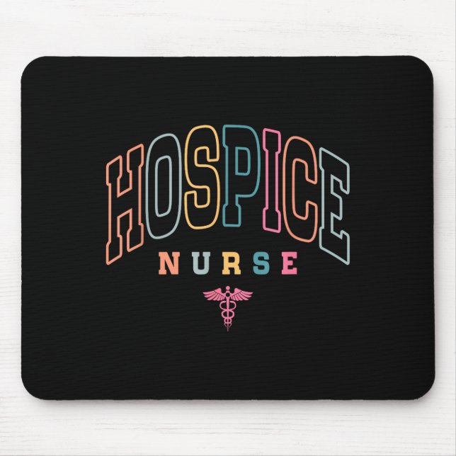 Funny Hospice Nurse Doctor Graduation Medical Nurs Mousepad (Vorne)
