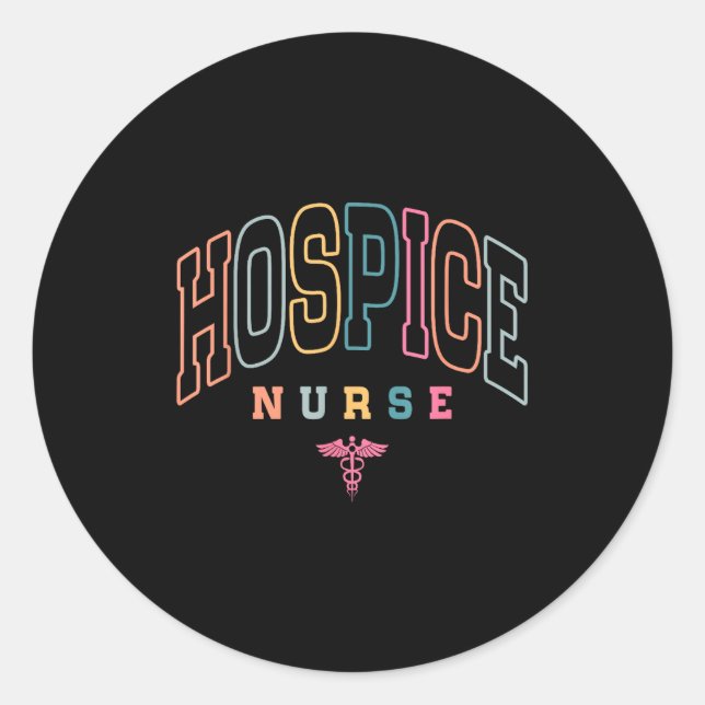 Funny Hospice Nurse Doctor Graduation Medical Nurs Runder Aufkleber (Vorderseite)