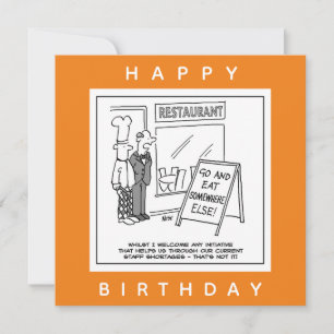 Funny Hospitality Industry Personalmangel Karte