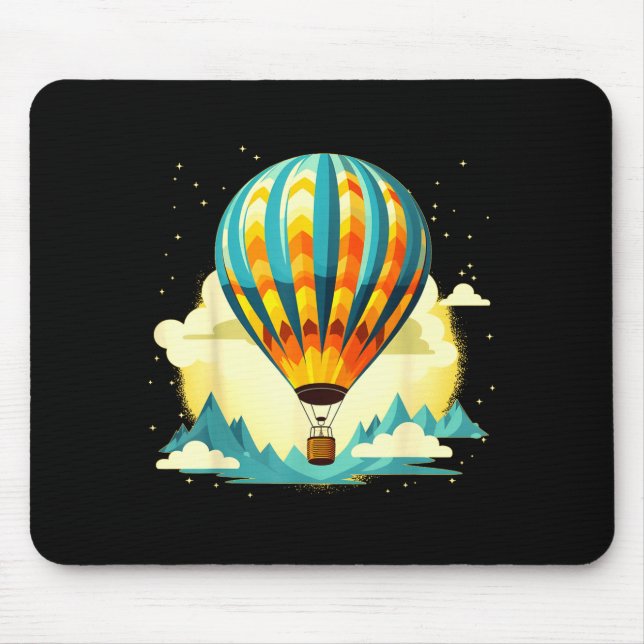 Funny Hot Air Balloon For New Adventures Lovers  Mousepad (Vorne)
