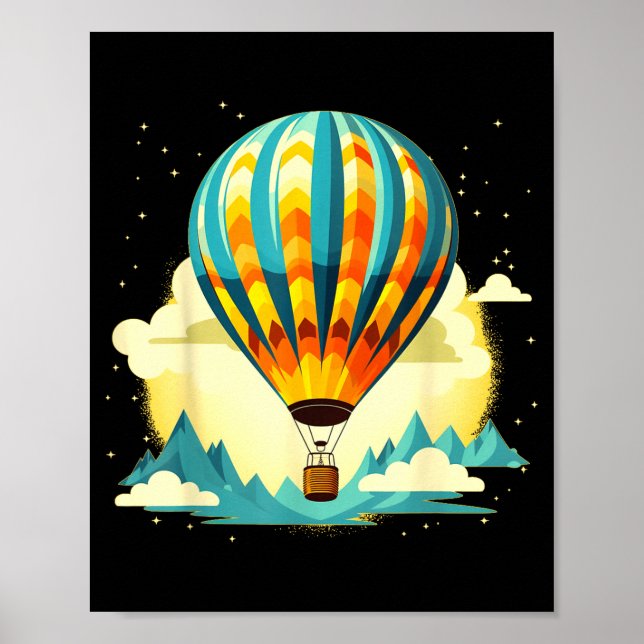 Funny Hot Air Balloon For New Adventures Lovers  Poster (Vorne)