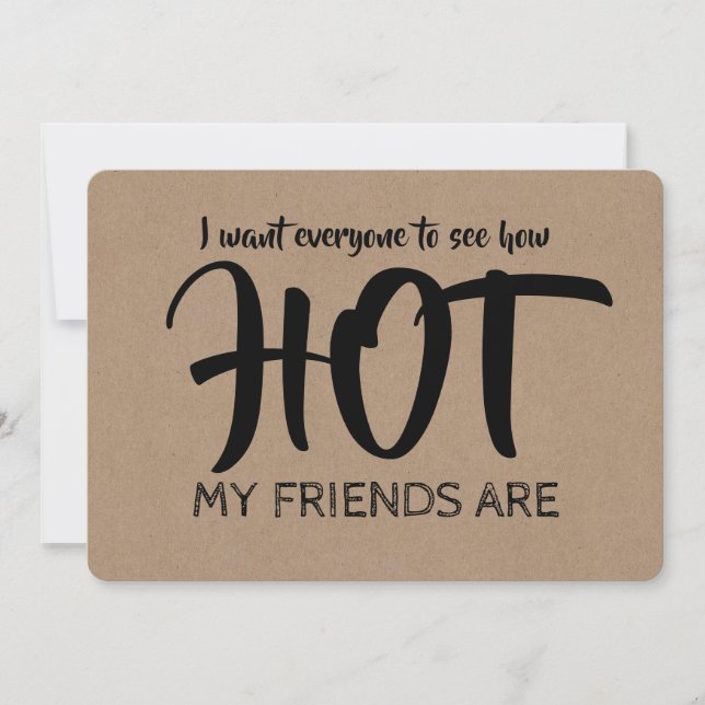 Funny Hot Bridesmaid / Vorschlag für eine Trauzeug Einladung (Vorderseite)