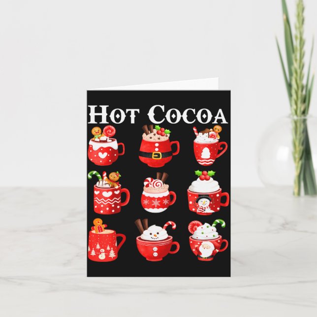 Funny Hot Cocoa Santa Elf C Merry Christmas Pajama Karte (Vorderseite)
